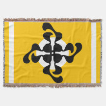 Dramatische dubble Q gespiegeld Modern geel zwart