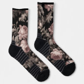 Dramatische Dusty Roos & Black Toile Crew Sokken - (Rechts)