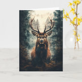 Dramatische elanden in de Bossen Kaart (Gele Bloem)