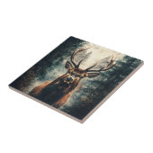 Dramatische elanden in de Bossen Tegeltje (Zijkant)