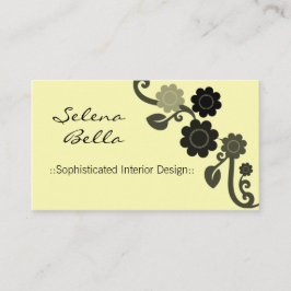 Dramatische Elegance Floral Visitekaartje, geel Visitekaartje