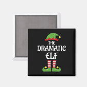 Dramatische Elf Family Matching Group Kerstmis Magneet (Voorkant / Achterkant)