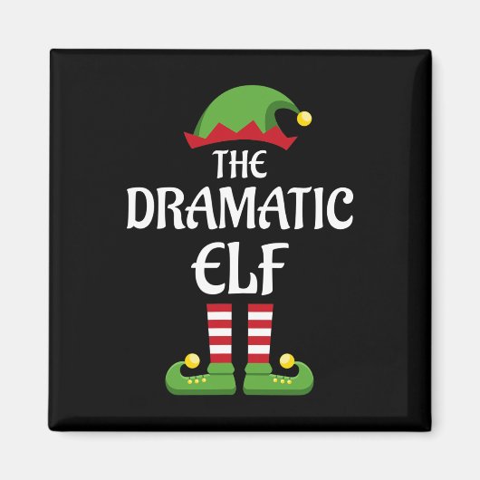 Dramatische Elf Family Matching Group Kerstmis Magneet (Voorkant)