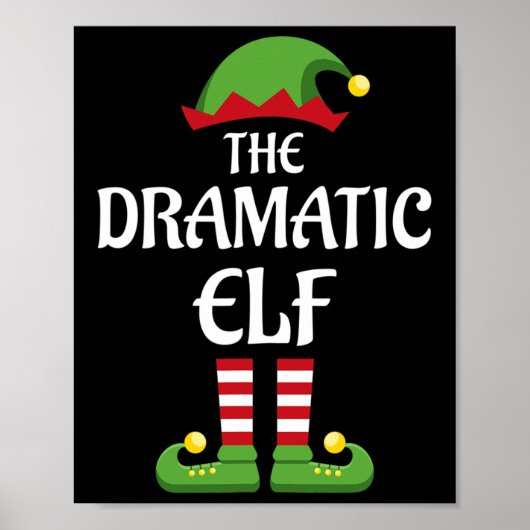 Dramatische Elf Family Matching Group Kerstmis Poster (Voorkant)