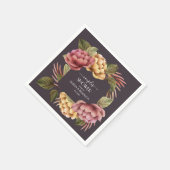 Dramatische Floral Couples Wedding Shower Servet (Hoek)