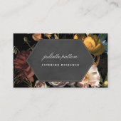 Dramatische Floral Dutch schilderend Geomtetrisch Visitekaartje (Voorkant)