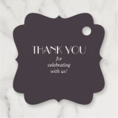 Dramatische Floral Wedding Bedankjes Labels (Achterkant)