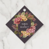 Dramatische Floral Wedding Bedankjes Labels (Voorkant)