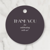 Dramatische Floral Wedding Bedankjes Labels (Achterkant)