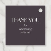 Dramatische Floral Wedding Bedankjes Labels (Achterkant)