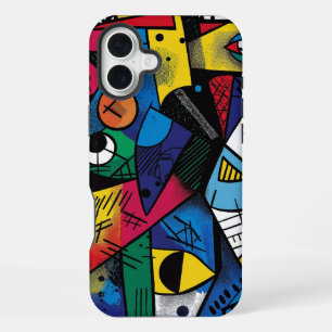 Dramatische gedurfde kleuren Modern Fun Abstract D iPhone 16 Plus Hoesje