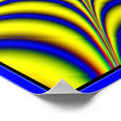 Dramatische gele blauwe puls poster (Hoek)