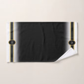 Dramatische gele zonnebloemen op zwart & wit bad handdoek (Handdoek)