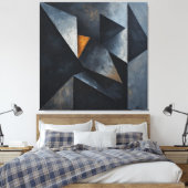 Dramatische geometrische compositie canvas afdruk (Insitu (Slaapkamer))