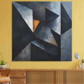 Dramatische geometrische compositie canvas afdruk (Insitu (Woonkamer))