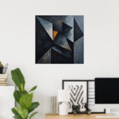 Dramatische geometrische compositie poster (Thuiskantoor)