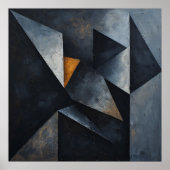 Dramatische geometrische compositie poster (Voorkant)