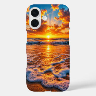 Dramatische Gouden Ocean Zonsondergang C cinematog iPhone 16 Hoesje