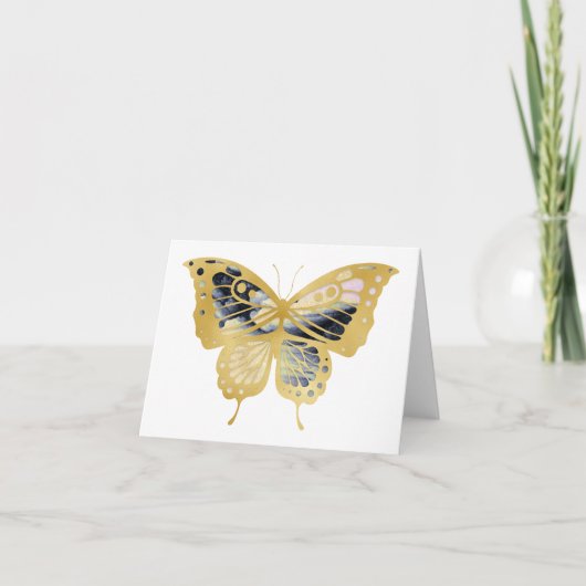 Dramatische gouden vlinder BLANK Kaart (Voorkant)