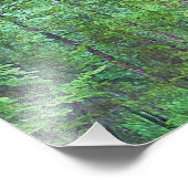 Dramatische hemel met dennenbos foto afdruk (Hoek)