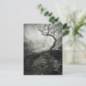 Dramatische hemel over oude eenzame boom briefkaart (Staand voorkant)