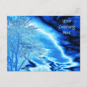 Dramatische Iced Blue Stormy Sky Briefkaart