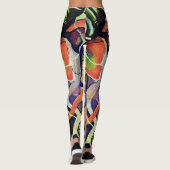 Dramatische Intricate Modern Abstrat Pattern Leggings (Achterkant)