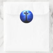 Dramatische Jezus Crucifixatie Ronde Sticker (Tas)