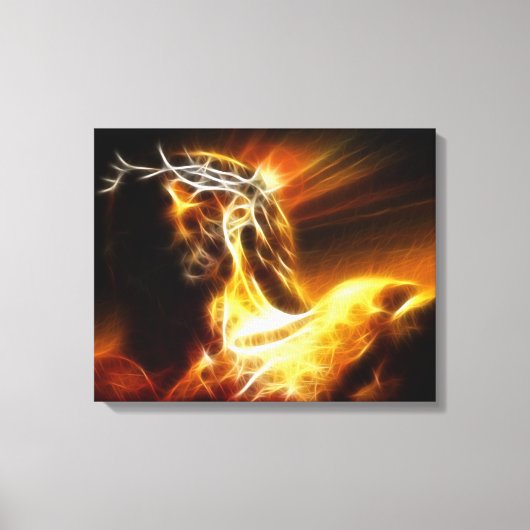 Dramatische Jezus Kruisiging No2 Canvas Afdruk (Voorkant)