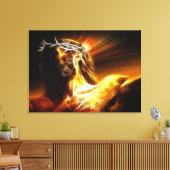 Dramatische Jezus Kruisiging No2 Canvas Afdruk (Insitu (Woonkamer))