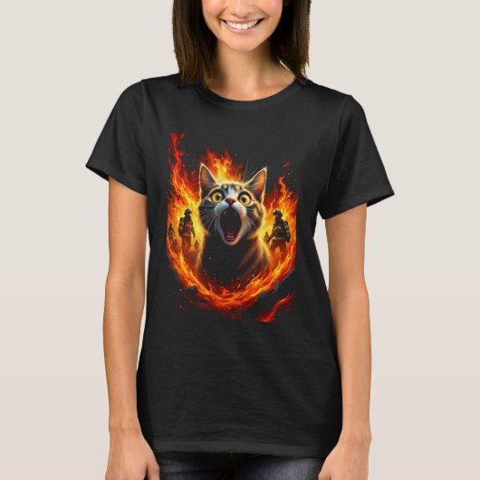 Dramatische kat t-shirt (Voorkant)