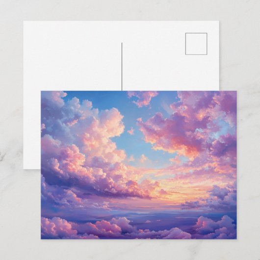 Dramatische kleurrijke pastelwolken hemel briefkaart (Voorkant / Achterkant)
