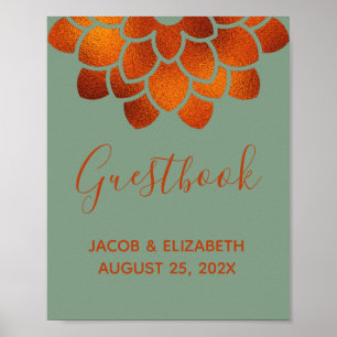 Dramatische koperventilator op Basil Wedding Guest Poster