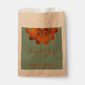 Dramatische koperventilator op groen Dank u Bedankzakje (Voorkant)