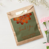 Dramatische koperventilator op groen Dank u Bedankzakje (Gezegeld)