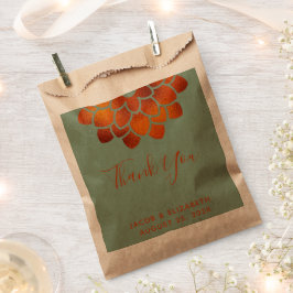 Dramatische koperventilator op groen Dank u Bedankzakje