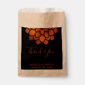 Dramatische koperventilator op zwart bedankt huwel bedankzakje