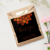 Dramatische koperventilator op zwart bedankt huwel bedankzakje