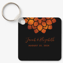 Dramatische koperventilator op zwarte bruiloft