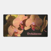 Dramatische koraal roze orchideeën bloemen bureaumat (Voorkant)