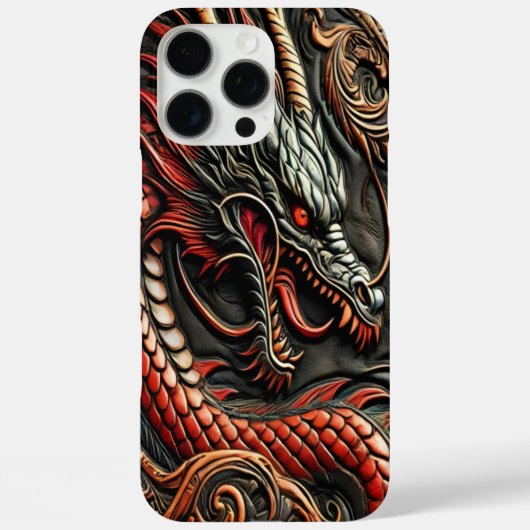 Dramatische Krachtige Rode Draak Case-Mate iPhone Case (Achterkant)