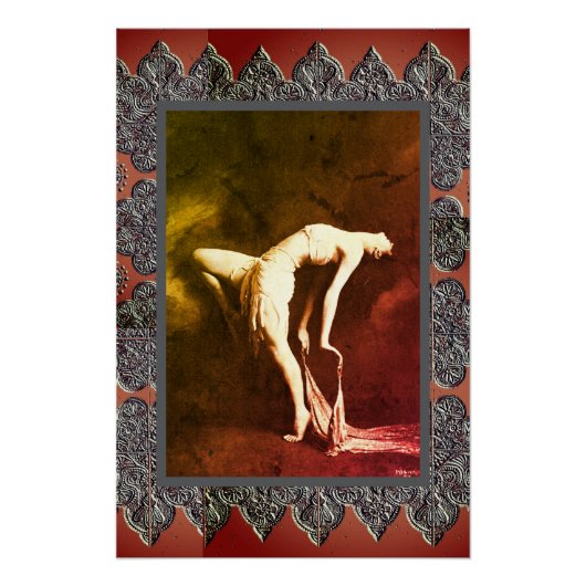 Dramatische kunst Poster met  danser (Voorkant)