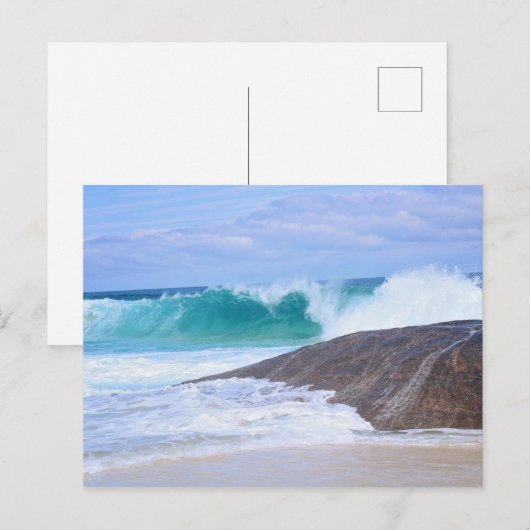 Dramatische kust reusachtige golven kliffen oceaan briefkaart (Voorkant / Achterkant)