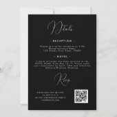 Dramatische Lila lavendel in één bruiloft Kaart (Achterkant)