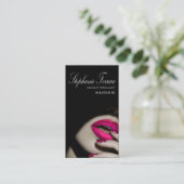 Dramatische lips Makeup Artist | ceremonie Visitekaartje (Staand voorkant)