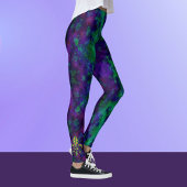 Dramatische Mardi Gras Paarse Green Fleur di Lis Leggings