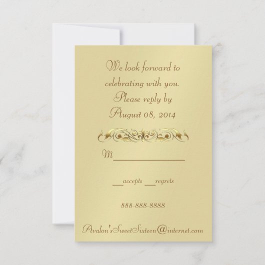 Dramatische Masquerade Rode RSVP-uitnodiging Kaart (Achterkant)