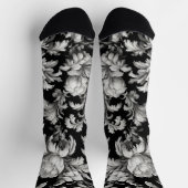 Dramatische Monochrome Marble Toile Crew Sokken (Top)