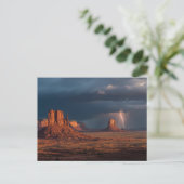 Dramatische Monument Valley Lightning Briefkaart (Staand voorkant)