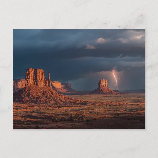 Dramatische Monument Valley Lightning Briefkaart (Voorkant)